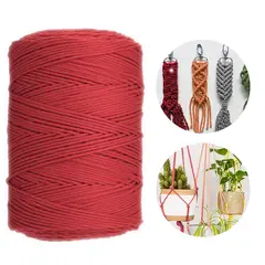 DEKANO - Cuerda Trenzada De Bricolaje Hecha A Mano 3mmx500m Algodón