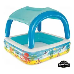 AFVENTURA - Piscina Inflable Con Toldo 147x147x122m Color Multicolor
