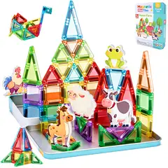 LUKOVEE - Bloques Magnéticos De Bricolaje De Juguete Magnético 45 pcs