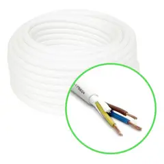 GENERICO - Cordón Eléctrico Veltrox Flexible 3x250mm2 10m Blanco Sec
