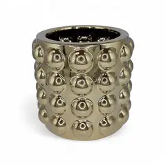 GENERICO - JARRON DE CERAMICA CON BURBUJAS FLORERO DECORATIVO