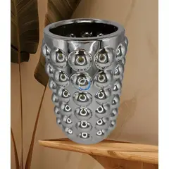 GENERICO - JARRON DE CERAMICA CON BURBUJAS FLORERO DECORATIVO