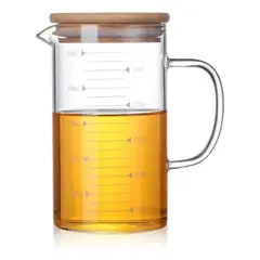 GENERICO - X2 Taza Medidora Vidrio Jarra Medidora Vaso Medidor Taza 500ml Transparente 500ml