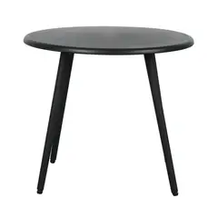 ESCANDINAVIA - Mesa De Centro Redonda Nórdica Negra 51x45