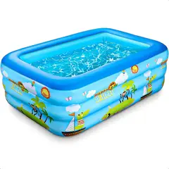 GENERICO - Piscina Inflable Rectangular 150x105x55cm Familiar Niños