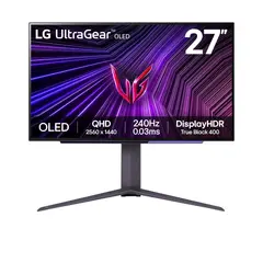 LG - Monitor gaming OLED UltraGear™ de 27 - HDR400 True black 240 Hz 003 ms GtG 27GS95QE-B
