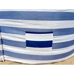 GENERICO - Paraviento 5mtrs con estaca de madera Azul