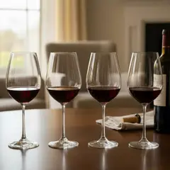 BOHEMIA SKYBERG CRYSTAL - SET 4 COPONES VINO TINTO COMO BOHEMIA, 650 ML