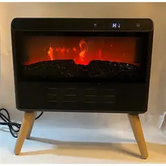 ALCAZAR - Chimenea Eléctrica Vintage Control Remoto Efecto Llama 3 D