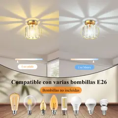 AIZO - Set de 2 Estructuras de Acento en Cristal y Metal Negro