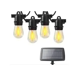 GENERICO - Guirnalda Led 10 Metros Panel Solar Con 10 Ampolletas Led