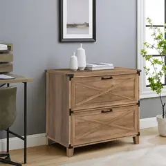MSA MUEBLES SANTA ANA - Cajonera 2 Cajones, arrimo aparador,Kardex, Cómoda Rustik OAK Line