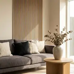 MARBET DESIGN - Panel Decorativo Acústico Woodline Roble Claro 400 × 2700 mm