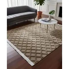 GENERICO - Alfombra Moderna Jacquard Bicolor 240x200