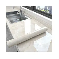 GENERICO - Papel Tapiz Adhesivo Mármol Impermeable Para Encimera Cajon 10m Beige