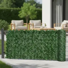 ARBUSTO REAL - Malla de Hojas Cerca Tupidas Enredadera Decoración 3x1 m
