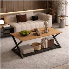 HOMER DESIGN - Mesa De Centro Minimalista Con Cubierta De Melamina 60x120cm