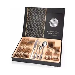 IRM - Set Cubiertos Acero Inoxidable 24 Piezas Color Plata