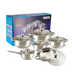 IRM - Bateria De Cocina Juego De Ollas Y Sartenes 12 Piezas