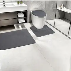 GENERICO - Set de baño 3 piezas unicolor elegante antideslizante wc 3en1 set baño 3 piezas unicolor elegante