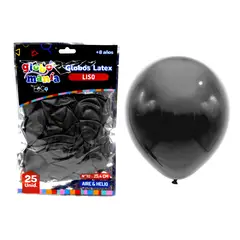 GENERICO - GLOBO 10 NEGRO X25UNI