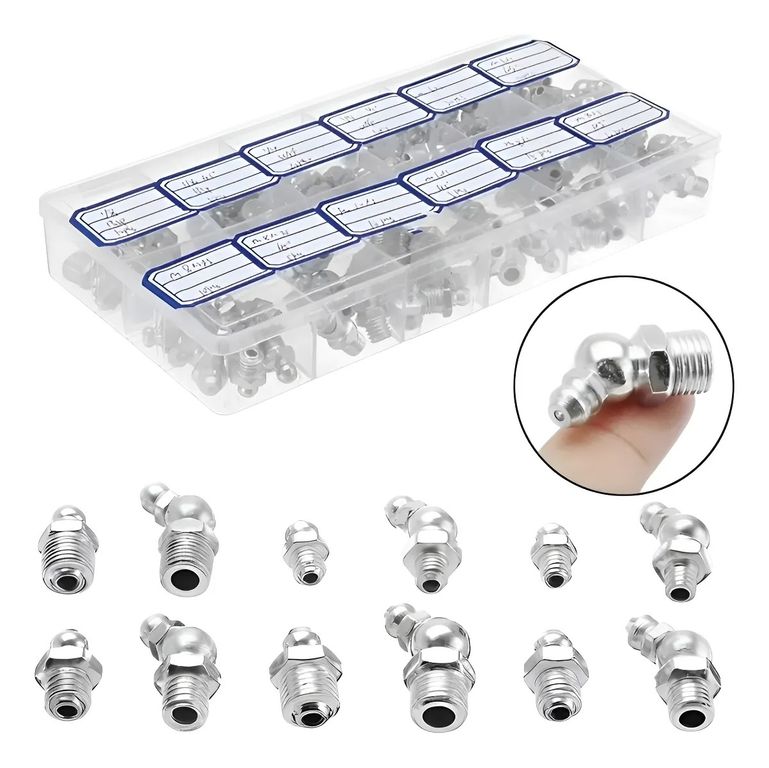 130pcs Boquillas De Engrase Hidráulicas