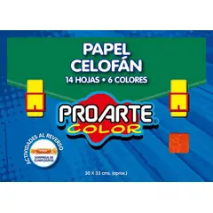PROARTE - Carpeta Papel Celofan de Colores