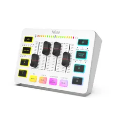 FIFINE - Consola Digital SC3 4 Canales Conectividad USB-C y XLR para Streaming