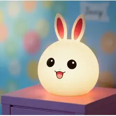 GENERICO - Lámpara De Conejo Cute Silicona Táctil Usb Espantacuco Blanco