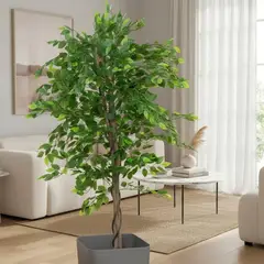ARBUSTO REAL - Planta Artificial Ficus 160 Cm. Premium 1008 Hojas Verde 160 Cm