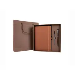 GENERICO - AGENDA BLOCK NOTAS MÁS BOLIGRAFOS- CAFÉ