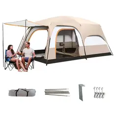 VERCI - Carpa Instant Familiar Amplia Para 8-12 Personas Double Capa