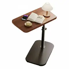 GENERICO - Mesa Auxiliar Moderna Regulable 45-80cm Para Sofá U Oficina Marrón