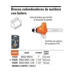 TRUPER - FRESA 11474 REDONDEADORA 1 1/2X3/4
