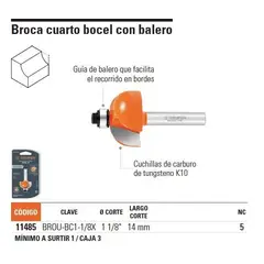 TRUPER - FRESA 11485 CUARTO BOCEL 1 18X916