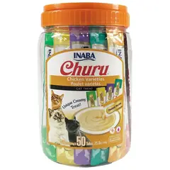 INABA - Churu 50 Tubitos Variedades de Pollo para Gatos