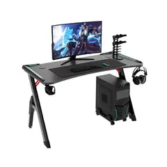 ANYHOGAR - Escritorio Gamer Con Luces 120x60x73cm