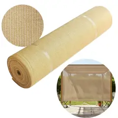 KUANGYE - Malla Raschel 90% Sombra 42X10 Metros42mts2 Beige Uv Ideal Para Agricultura Jardines Y Exteriores