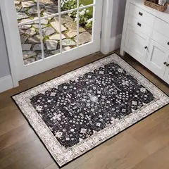 SLOWTON - Alfombra De Boho Lavable Antideslizantes Vintage 60x90 cm