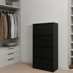 VEKKAHOME - Zapatera Americana 4P Negro