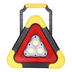 GENERICO - Luces Emergencia Led Auto Triangulo De Emergencia Solar Auto 24x27cm