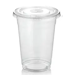 GENERICO - Vaso PET con Tapa Transparente Desechables 20 oz 600ml Pack 50 Und