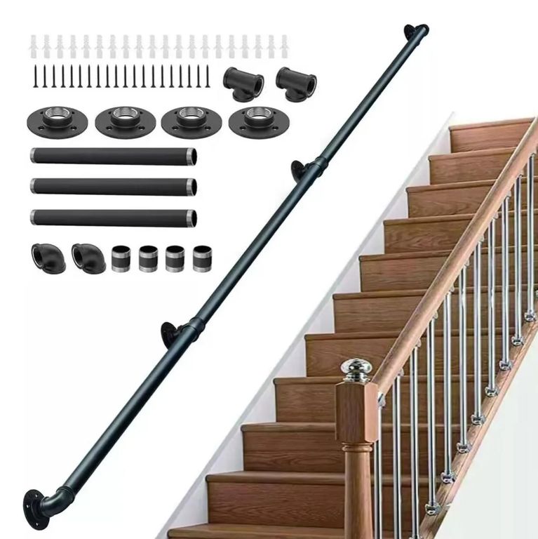 Barandilla De Hierro De 3m Para Escalera + Tornillos a $33.990