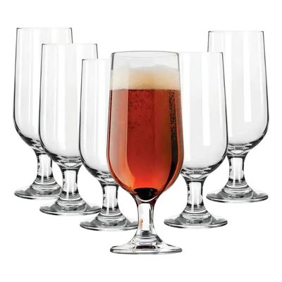 Libbey Set 6 Copas De Cerveza Cóctel Vidrio 414Ml