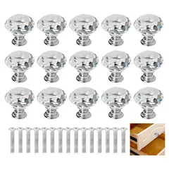 ATURE - Pack 15 De Tiradores Para Cajones Estilo Diamante 30mm