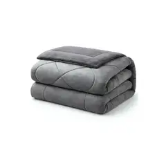 GENERICO - Cubrecama de invierno con chiporro diseño liso King