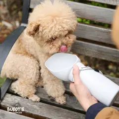 BUDDY'S PET SUPPLIES - Botella de Agua Plegable Mascotas 550ml Perros Gatos Animal Kiosclub