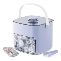 GENERICO - Bandeja Para Cubitos De Hielo Con Asa Contenedor Y Pinzas