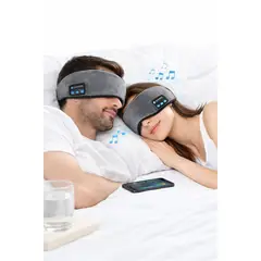 GENERICO - X2 Antifaz para Dormir con Audífonos Bluetooth MIDY Música Llamadas y Máximo Confort Parejas
