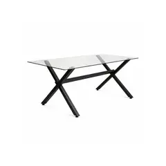 HABITA2 CHILE - Mesa de Vidrio X Black 140X90